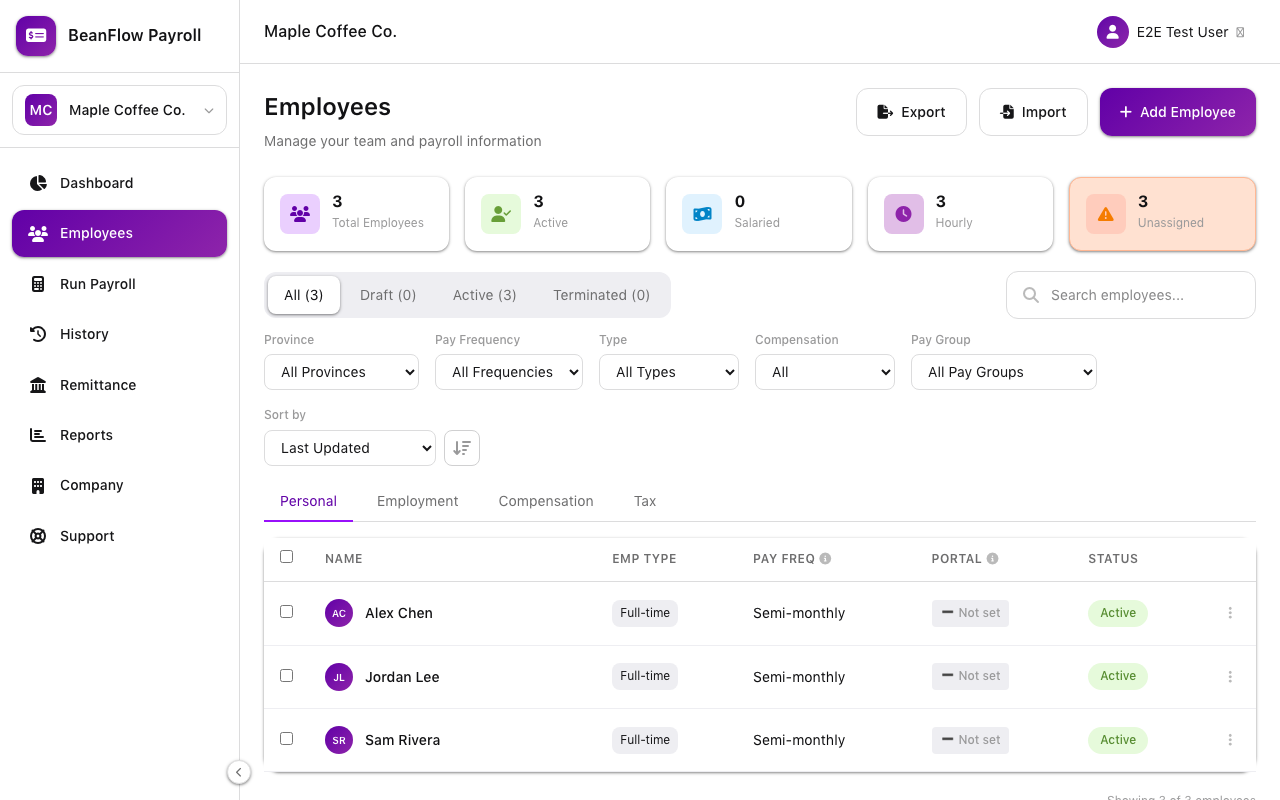 Product screen: Bring your people
